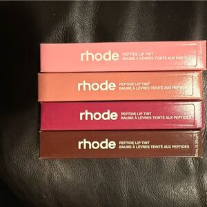 RHODE Lip Tint Set - Red, Pink, Orange, Brown